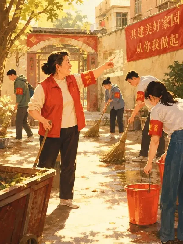 黄果短剧《楼道里的热心肠》封面