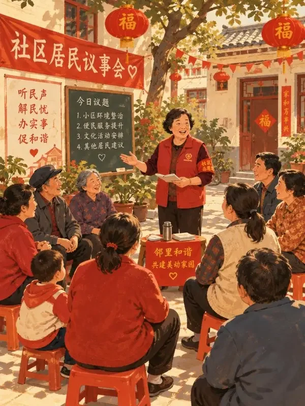 黄果短剧《院坝议事会》封面