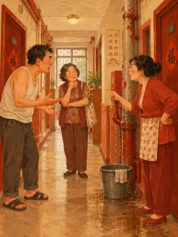黄果短剧《漏水风波》封面